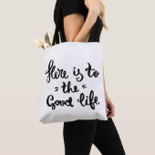 Ist hier zum angenehmen Leben Tasche (Von Nahem)