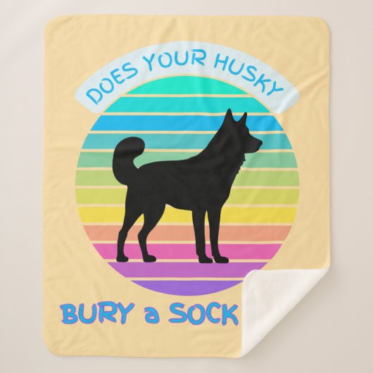 Ist Ihre Husky-Bury eine Socke zu Retro-Sonnenunte Sherpadecke (Vorderseite)