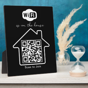 ist im Haus   Moderner Minimalistischer WiFi QR Co Fotoplatte