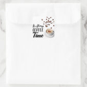 ist immer eine Kaffeezeit Quadratischer Aufkleber (Tasche)