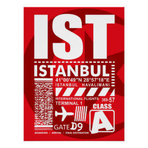 IST Istanbul Flughafen Poster