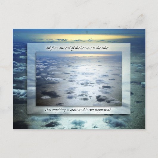 Ist jemals etwas so Großes passiert? Postkarte (Vorderseite)
