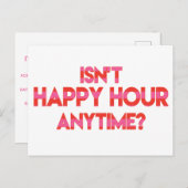 Ist keine glückliche Stunde? Happy Hour Einladung Postkarte (Vorne/Hinten)