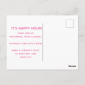 Ist keine glückliche Stunde? Happy Hour Einladung Postkarte (Rückseite)