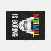 Ist langweilig Autismus Bewusstsein Französisch Bu Fleecedecke (Vorderseite (Horizontal))