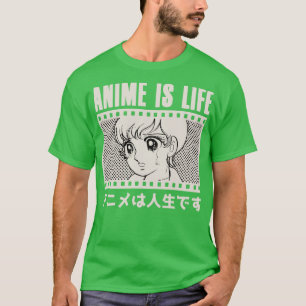 ist Life Otaku Vintage Retro Schwarz T-Shirt