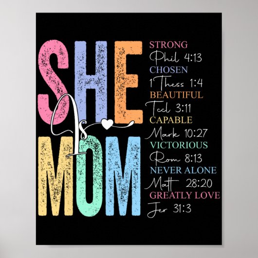 Ist Mama religiöse Verse glauben Christliche Mütte Poster (Vorne)