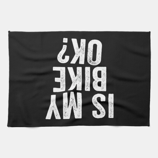 Ist mein Bike Ok Funny Geschenk für Biker Geschirrtuch (Horizontal)