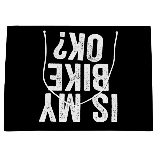 Ist mein Bike Ok Funny Geschenk für Biker Große Geschenktüte (Vorderseite)