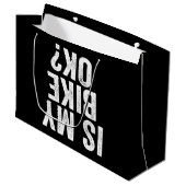 Ist mein Bike Ok Funny Geschenk für Biker Große Geschenktüte (Vorderseite Schrägansicht)