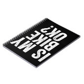 Ist mein Bike Ok Funny Geschenk für Biker Notizblock (Linke Seite)