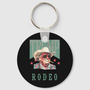 Ist mein erster Rodeo-Western Cowboy Funny Trump S Schlüsselanhänger