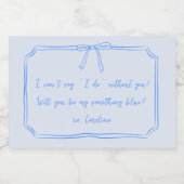 Ist mein etwas Blau? Bow Bridesmaid Vorschlag Schaumweinetikett (Einzelnes Label)