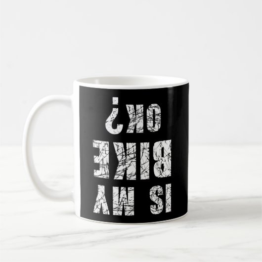 Ist mein Fahrrad Ok Funny Cycling and Bicyriders B Kaffeetasse (Links)