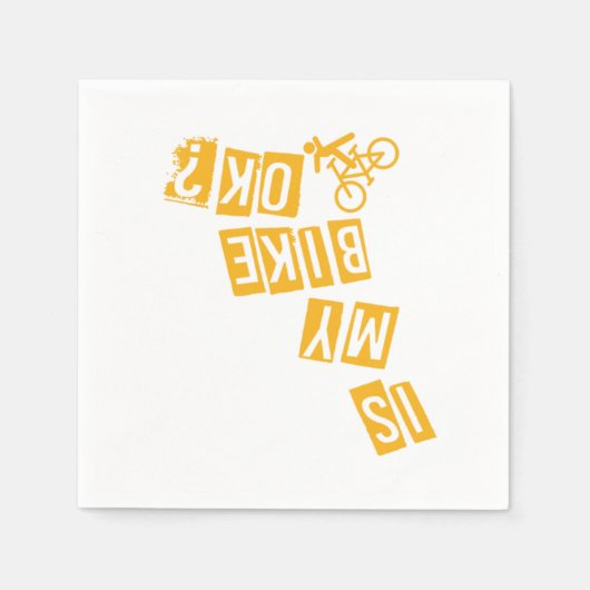 Ist mein Fahrrad Ok Radfahrer BMX MTB Biker Biker  Serviette (Vorderseite)