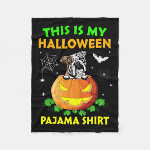 Ist mein Halloween-Kostüm Pajama English Bulldog L Fleecedecke
