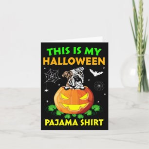 Ist mein Halloween-Kostüm Pajama English Bulldog L Karte