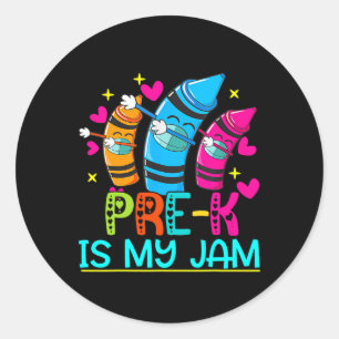 Ist mein Jam - Cute Pre-k Grade Lehrer Crayon 100 Runder Aufkleber