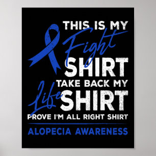 Ist mein Kampf Alopezie Bewusstsein Om Ribbon Krie Poster