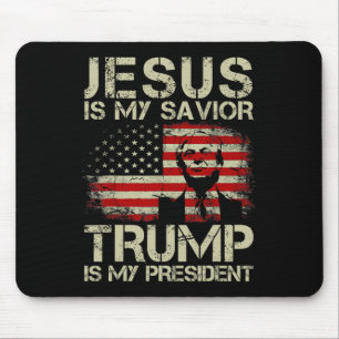 Ist mein Retter Trump mein Präsident Trump 2024 US Mousepad