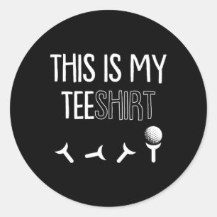 Ist mein T-Shirt Vathers Day Golf Pub Golfspielen Runder Aufkleber