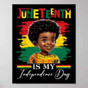 Ist mein Unabhängigkeitstag 1865 Afro American Boy Poster