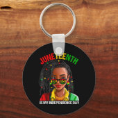 Ist mein Unabhängigkeitstag afrikanische schwarze Schlüsselanhänger (Vorderseite)