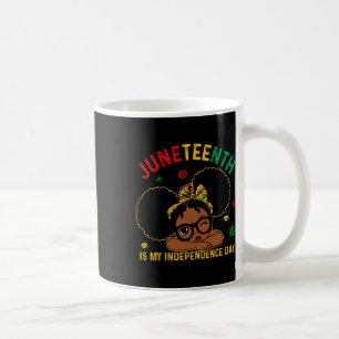Ist mein Unabhängigkeitstag Schwarze Mädchen Kinde Kaffeetasse