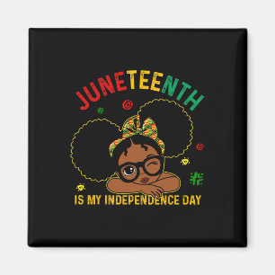 Ist mein Unabhängigkeitstag Schwarze Mädchen Kinde Magnet