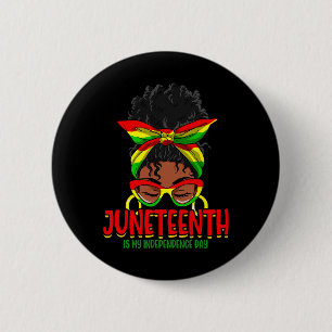 Ist mein Unabhängigkeitstag schwarzer Frauenstolz Button