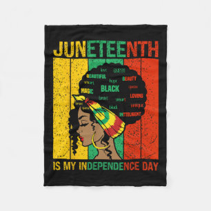 Ist mein Unabhängigkeitstag Stolz Afrikanische Fra Fleecedecke
