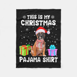 Ist mein Weihnachts-Französisch Bulldog Dog Pajama Fleecedecke
