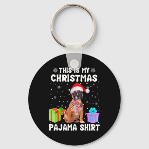 Ist mein Weihnachts-Französisch Bulldog Dog Pajama Schlüsselanhänger