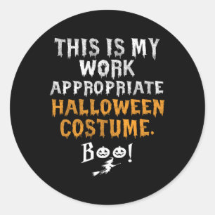 Ist meine Arbeit geeignet Halloween Kostüm Boo Gei Runder Aufkleber