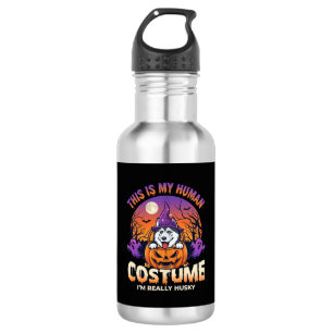 Ist menschliche Kostüm-Husky-Kürbis-Halloween-Geis Edelstahlflasche