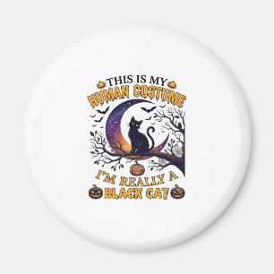 Ist menschliches Kostüm schwarze Katze Halloween M Magnet