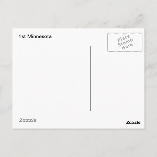 IST MINNESOTA MONUMENT POSTKARTE (Rückseite)