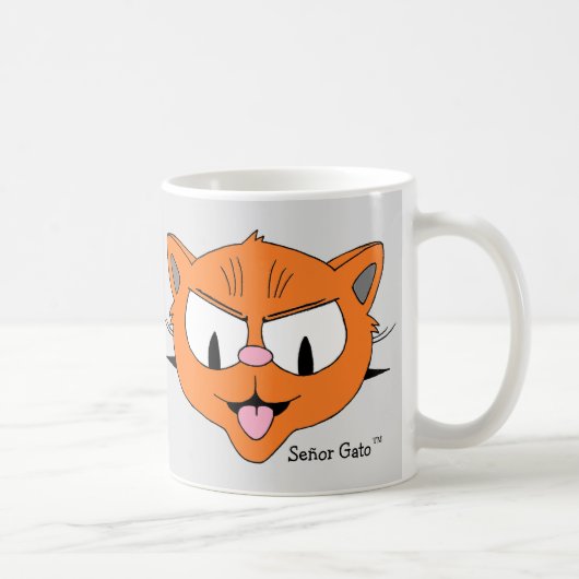 "Ist mir doch egal" Verächtliche Cartoon-Katze Kaffeetasse (Rechts)