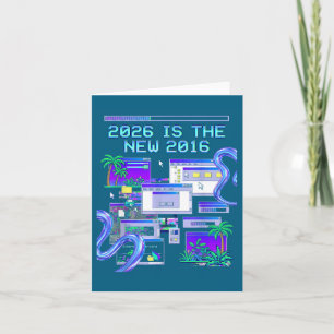 Ist Neue 2016 Vaporwave Pixel Computer Ästhetik Karte