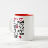 Ist nicht Gemein, die Tasten zu drücken Mute Knopf Zweifarbige Tasse (Vorderseite Links)