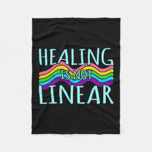 Ist nicht linear Mental Health Awareness Grafik Fleecedecke