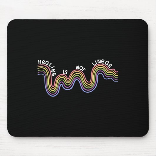 Ist nicht linear psychische Gesundheit Bewusstsein Mousepad (Vorne)
