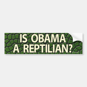 Ist Obama ein Reptilian? Aufkleber Autoaufkleber