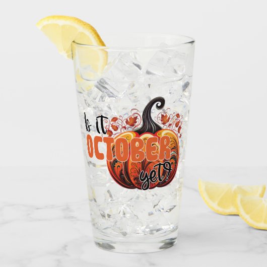 Ist Oktober noch? - Spooky Gothic Pumpkin Glas (Vorderseite Ice)