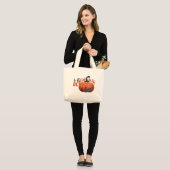 Ist Oktober noch? - Spooky Gothic Pumpkin Jumbo Stoffbeutel (Vorderseite (Model))