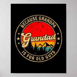 Ist Opa weil Großvater alt ist Retro Poster