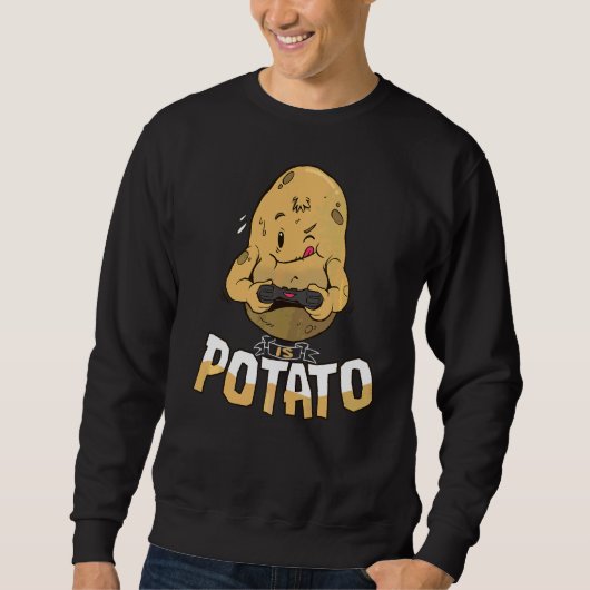 Ist Potato Potato Gamer wie auf Spätnachts Tele ge Sweatshirt (Vorderseite)