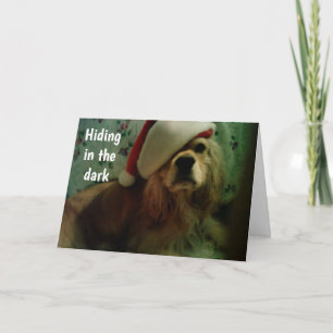 IST SANTA SCHON DA? COCKER SPANIEL LIEBE FEIERTAGSKARTE