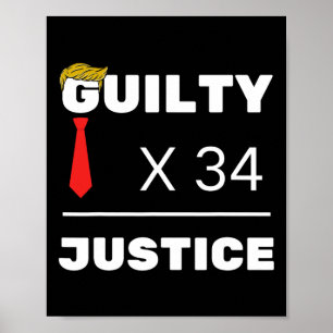 Ist schuldig Trump 2024 Wahl Amerikaner Poster