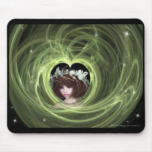 Ist sie ein Traum? Fantasie/Fraktal Mousepad (Vorne)